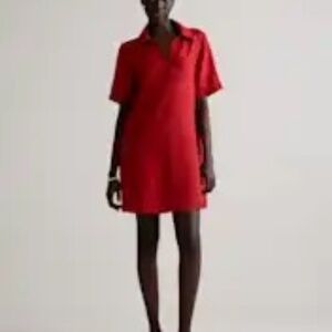 Quince 100% European Linen Popover Mini Dress Short-Sleeve  L